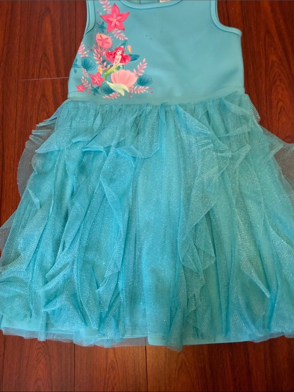 Disney Store Girls' Aqua Little Mermaid Tulle Costume Dress - Picture 2 of 13